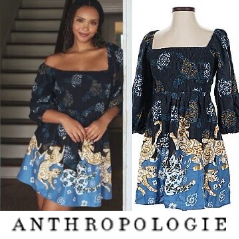 Gorgeous, Anthropologie Smocked Artist Inspired dress❤️NWOT size M